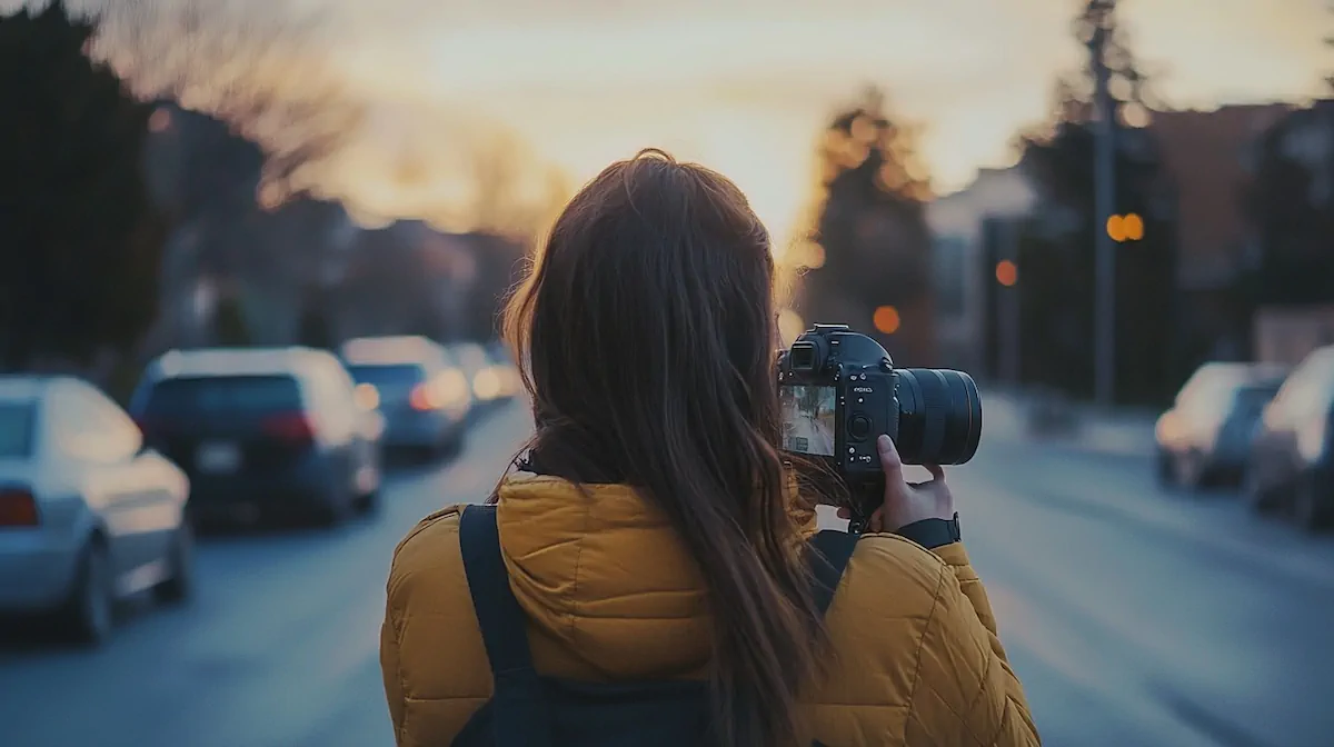 Social media manager creating local content strategy