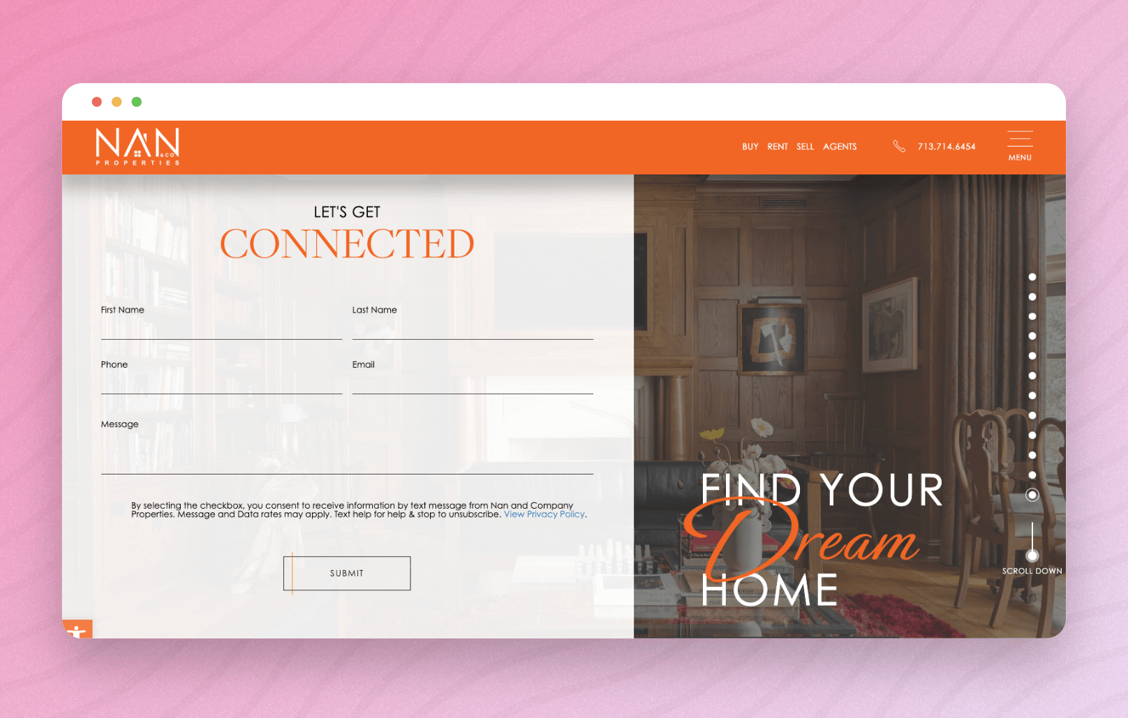 Lead-generating real estate website.