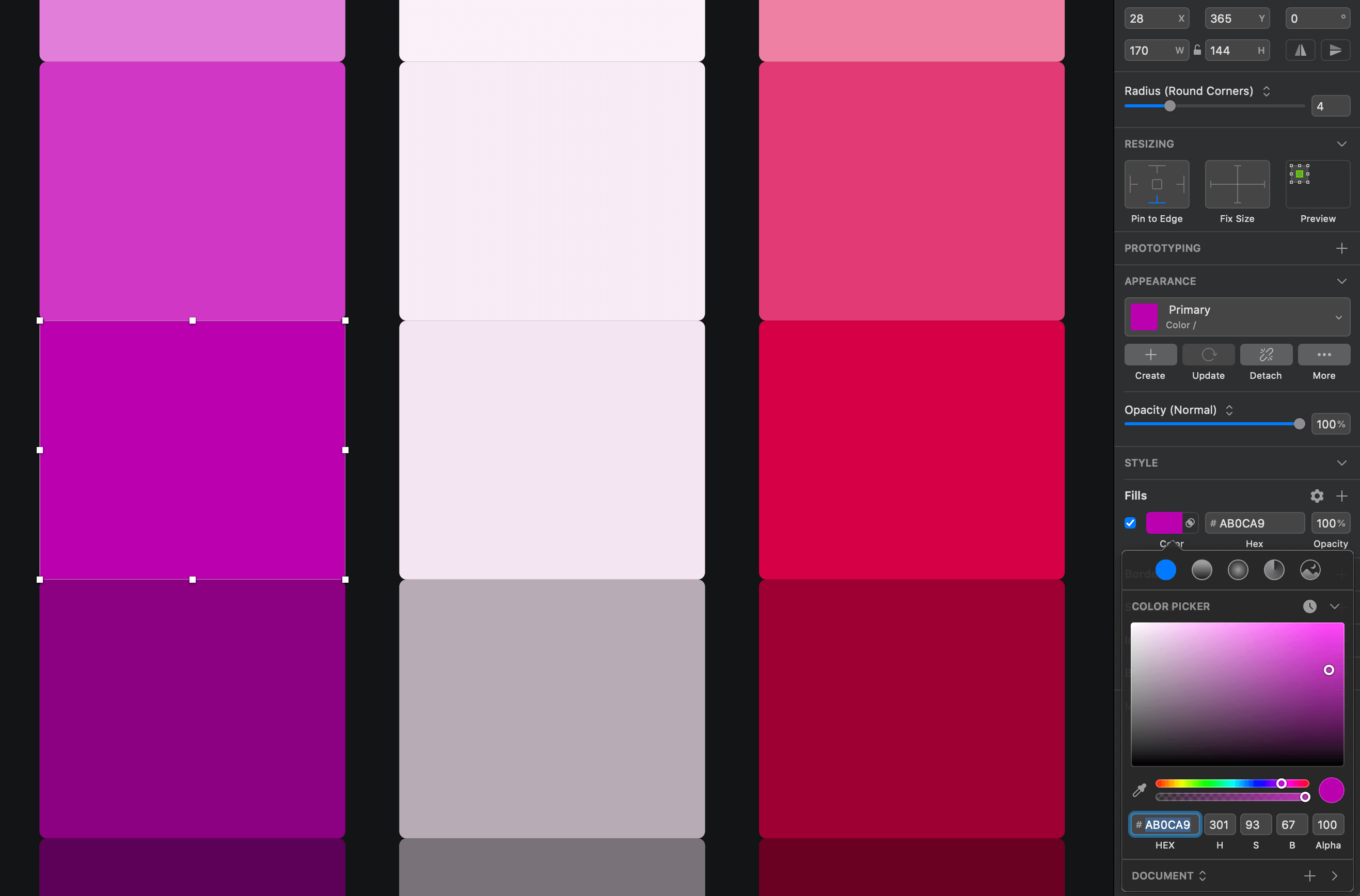 Picking your Primary Color